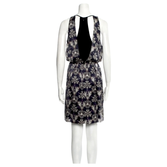 Rebecca Taylor Metallic Grey Kaleidescope Mini Dress - Picture 4 of 7